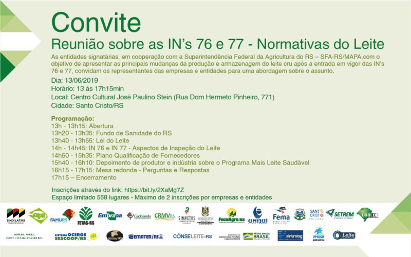 Normativas do Leite - IN's 76 e 77